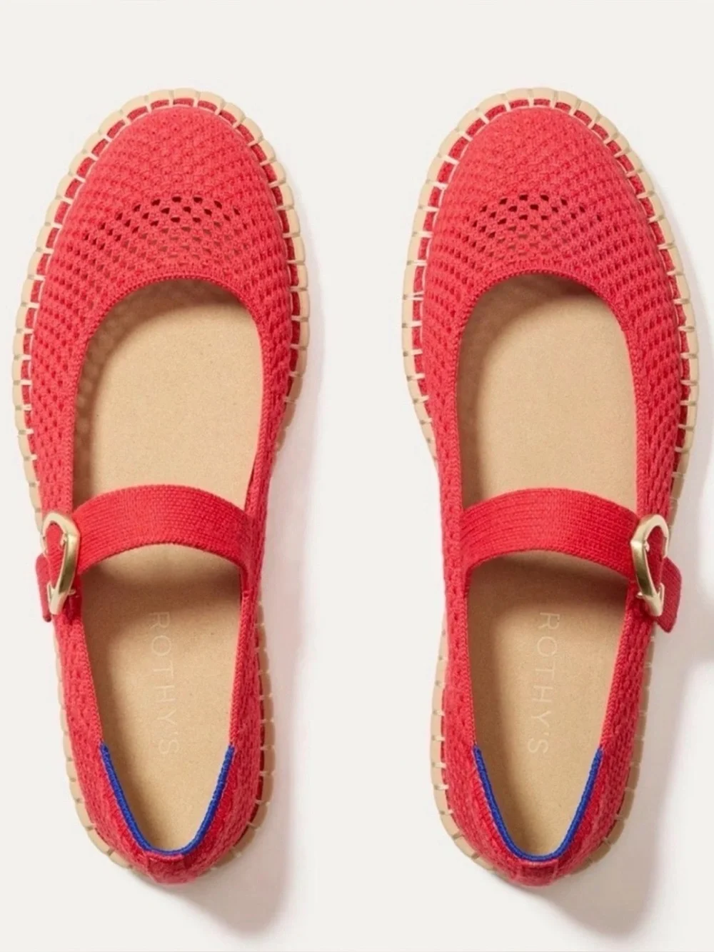 Rothy’s Espadrille Mary Jane Red Hot Size 11.5